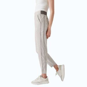 Athleta Brooklyn Textured Ankle Pant City Stripe Pull-On Travel Casual Athletic